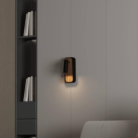 إنارة جدارية خشبية ليد موجهة