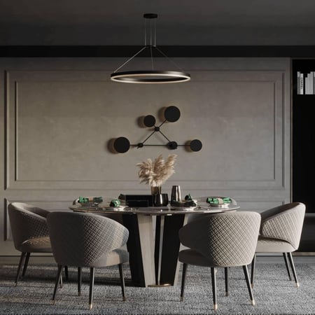 إنارة جدارية 4 دوائر اسود