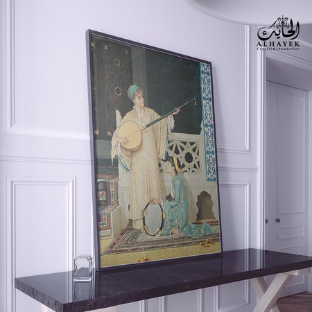 لوحة جدارية شكل عثماني برواز فايبر خشبي