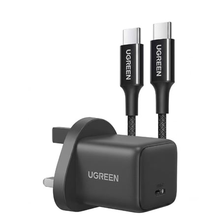 شاحن UGREEN 30W سلك مع راس يدعم الشحن السريع