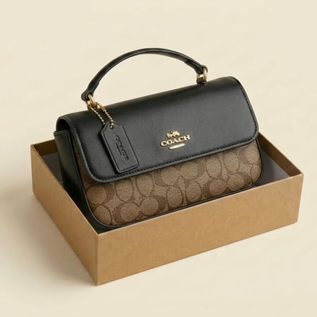 حقيبة يد أنيقة بنقشة الشعار من Coach ماستر كوالتي