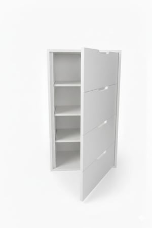 وحدة أدراج وهميه , أبيض