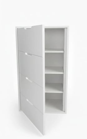 وحدة أدراج وهميه , أبيض