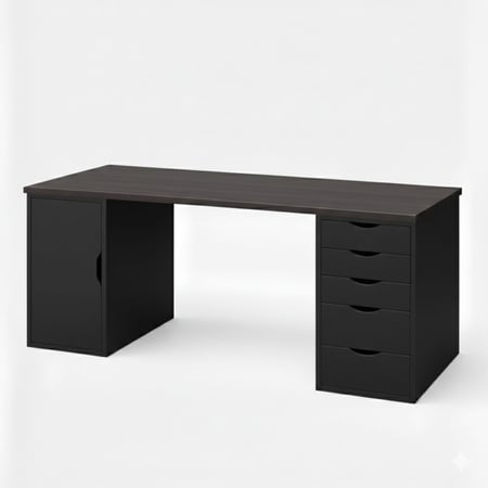 طاولة اليكسا 1سحاب وهمي (اسود)