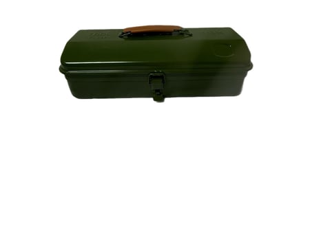 صندوق عزبة الشاي مع كامل الاغراض اللون الاخضر