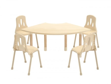 طاولة المرح الخشبية - أرجل خشب - بدون كراسي