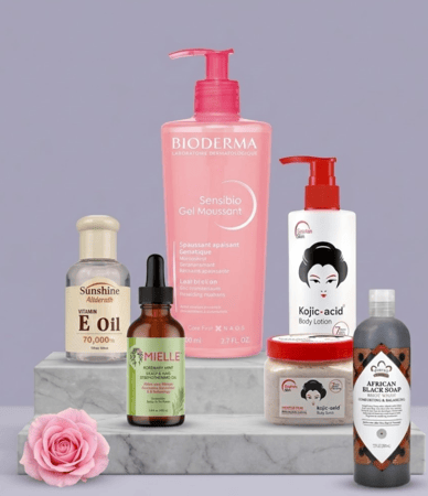 بكج العناية الكاملة الأساسي - 6 منتجات أصلية للتفتيح والترطيب