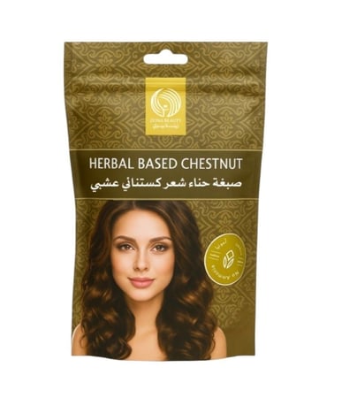 صبغة شعر عشبية كستنائي من زينة بيوتي (100 جرام)
