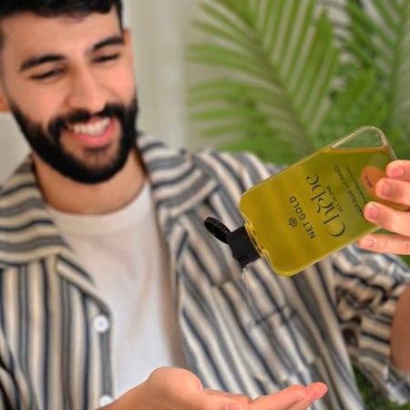 عبوة زيت تشيبي 300 مل + هديتين ( شامبو بار بالشيا الطبيعي + صابونة الجلسرين بالعكر الفاسي )