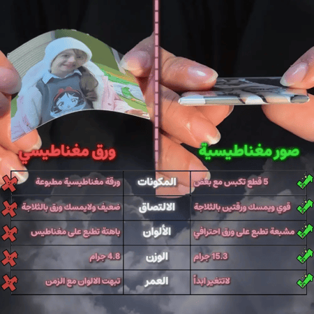 مقارنة جودة الصور المغناطيسية القوية ضد الورق المغناطيسي الضعيف