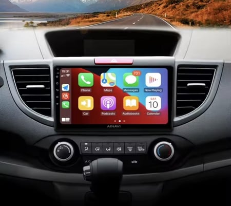 شاشة هوندا سي ار في crv 2013 مع كاميرا رام 4 ذاكرة 64 Q-Link