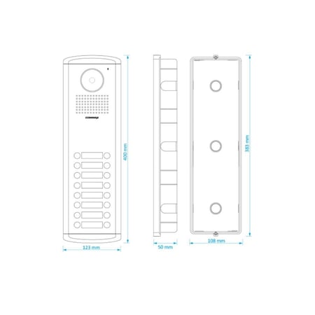 كاميرا بوابة 1/3 ملونة لنظام الشقق المتعددة بغلاف معدنى تاخذ من 2 الى 16 شقة - DRC-(N)AC2