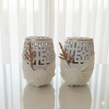 توزيعة مبخرة سيراميك ابيض