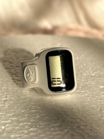 خاتم استغفار رقمي بشاشه رقميه - لون أبيض