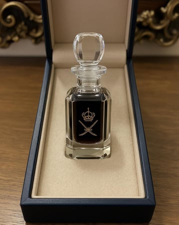 كرستالة دهن عود بورمي من تركة السلطان قابوس رحمه الله