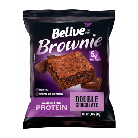 براوني بروتين دبل شوكلت خالي من الحليب - بيليف