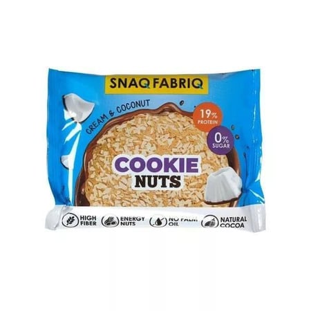 كوكيز سناك فابريك جوز الهند والكريمة غني بالبروتين مع المحليات 35جم