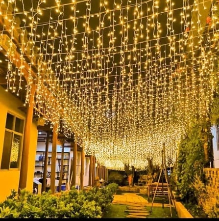 ستارة مقاس4 م×50 سم  ستارة حبل زينة 90 لمبة