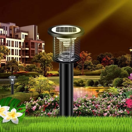 مصباح قاتل البعوض يعمل بالطاقة الشمسية للاستخدام الخارجي صاعق حشرات