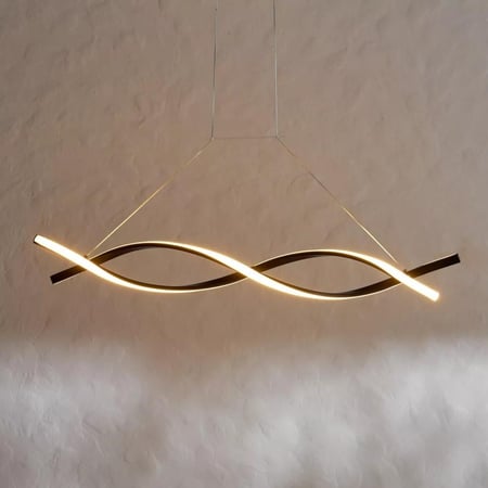 ثريا مودرن ليد حلزوني 3 إضاءات مع ريموت تحكم متوفرة بعدةالوان طول