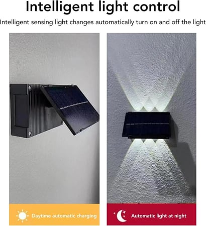 مصباح حائط شمسي متحرك بـ 6 عدسات RGB