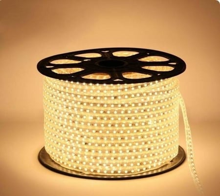 شريط ليد 50 متر 2 خط لون ازرق 7 واط ضمان 2 سنوات