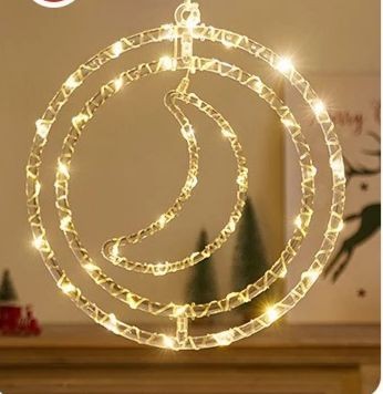 ديكور رمضان حلقتين وهلال زينة رمضان زينة عيد ميلاد