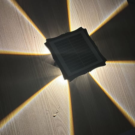 جداري مضلع رباعي اضاءة جدارية خارجية طاقة شمسية