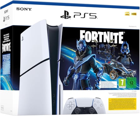 Sony جهاز PlayStation 5 الرقمي النحيف + قسيمة Fortnite® Cobalt Star DLC - إصدار المملكة العربية السعودية