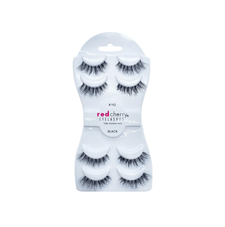 ريد شيري طقم رموش HD اسود - 4 زوج