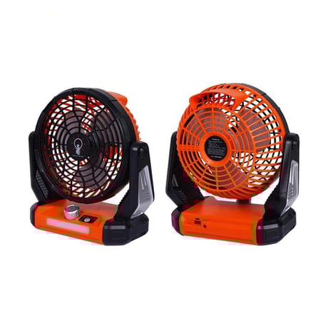 مروحة متحركة بعدة مستويات لقوة الهواء وانارة 2 في 1 USB مع ريموت تحكم