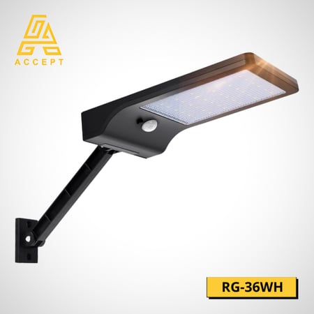 كشاف LED طاقة شمسية مع مستشعر حركة لون الإنارة أبيض