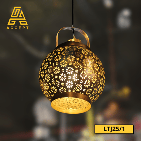 ثريا علاقي لون نحاسي بقاعدة E27