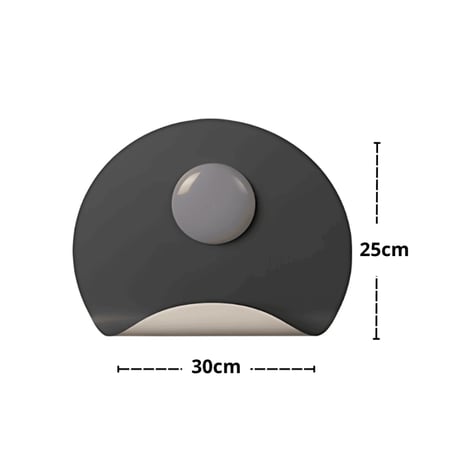 مصباح حائط داخلي LED لون رصاصي وأبيض لون الإنارة أصفر