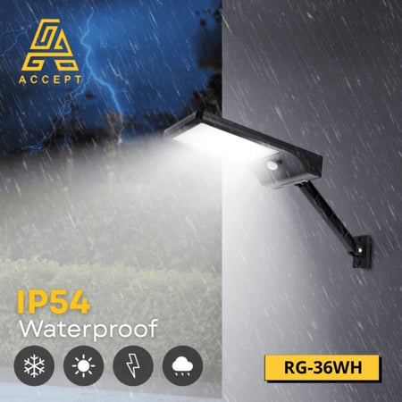 كشاف LED طاقة شمسية مع مستشعر حركة لون الإنارة أبيض