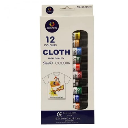 ألوان قماش 12 لون Dozen