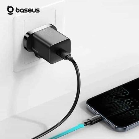 شاحن جداري بيسوس شحن سريع وآمن لأجهزتك الذكية