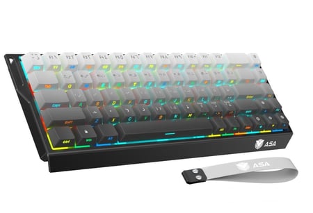 كيبورد مغناطيسي رمادي - magnetic keyboard asa kf68