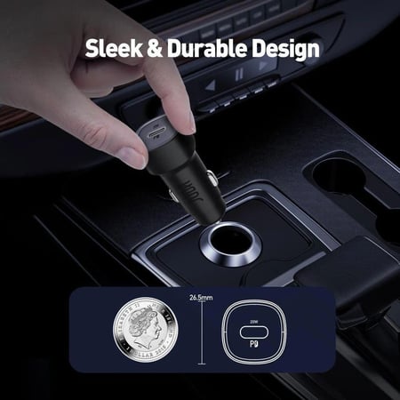 جودا - شاحن سيارة بقوة 20 واط بمنفذ تايب سي - اسود