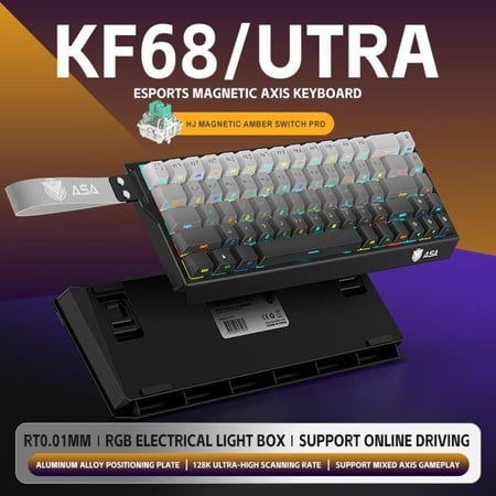كيبورد مغناطيسي اسود- magnetic keyboard asa kf68