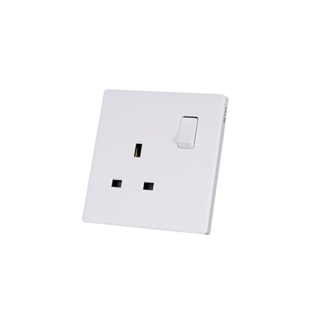 فيش 13 أمبير مع مفتاح بيانو أبيض خشبي-متجر الشبكة البرونزية