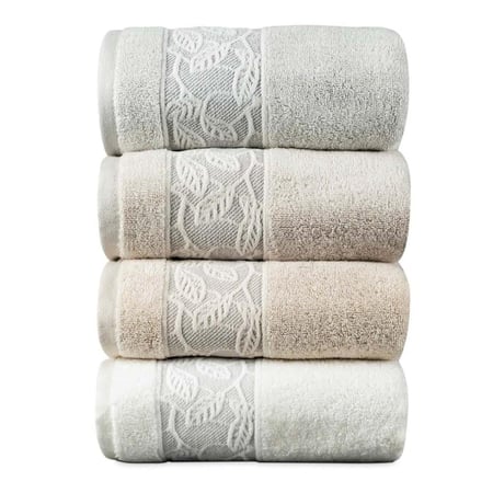 طقم منشفة متعددة الألوان قطن 90X50 عدد القطع 4