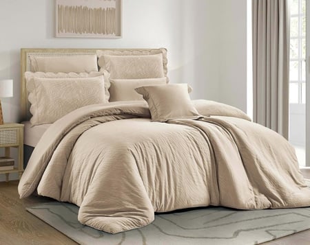 مفرش رانا مزدوج قطن بيج عدد القطع 7