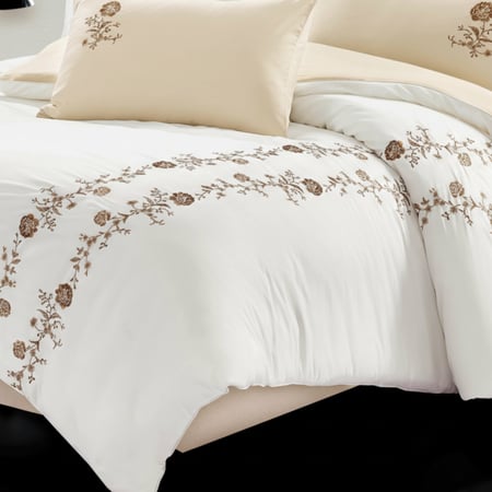 مفرش شاهلا صيفي مزدوج أوف وايت وبيج عدد القطع 6