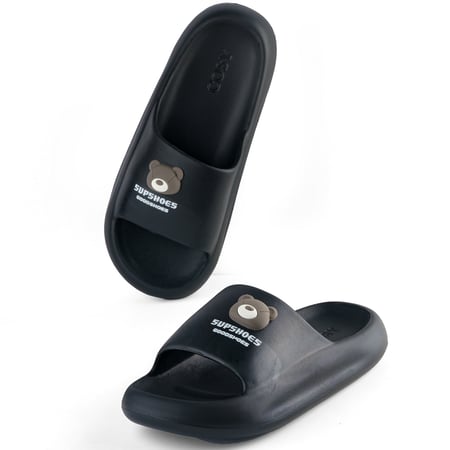 حذاء نسائي بلاستيك أسود