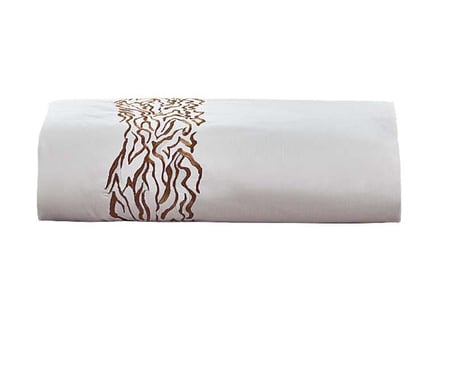 مفرش ميرا مزدوج جاكارد قطن مطرز فاخر بيج عدد القطع 9