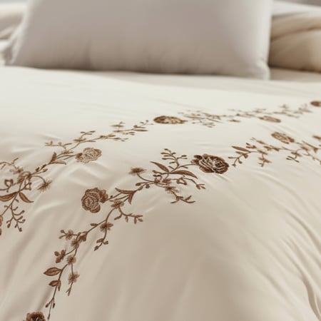 مفرش شاهلا صيفي مفرد و نصف بيج غامق عدد القطع 4