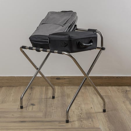 رف امتعة قابل للطي فضي 60X70 سم