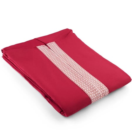 طقم سجادة صلاة كريمي و عنابي عدد القطع 2