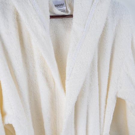 روب منزلي نداف تركي بقبعة فندقي كريمي عدد القطع 1